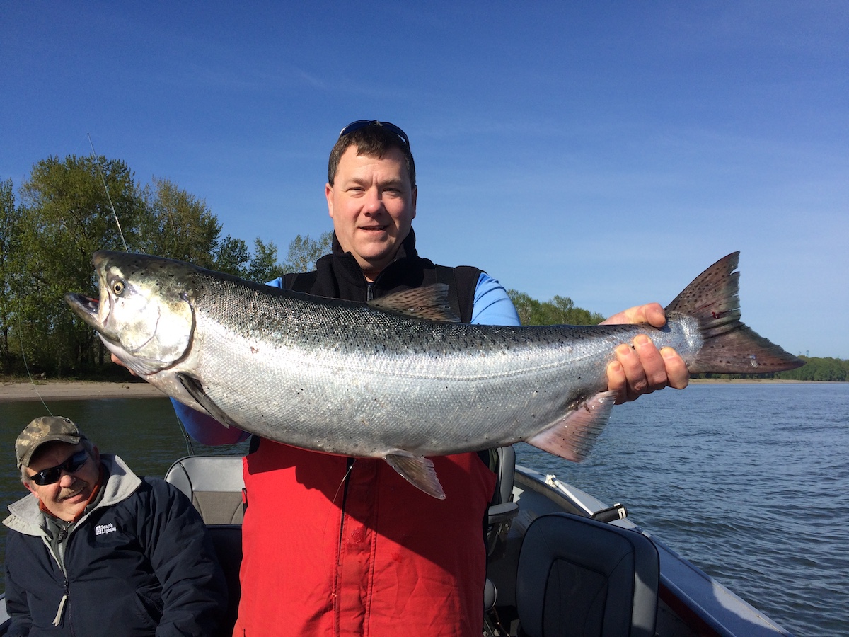 REAL PHOTO ASTORIA OREGON KING SALMON FISHING HUGE FISH CATCH